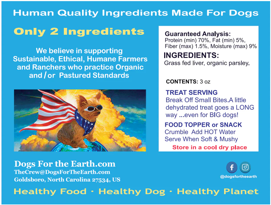 Liver Chews and Parsley Original Dehydrated Dog Treats - Image 4